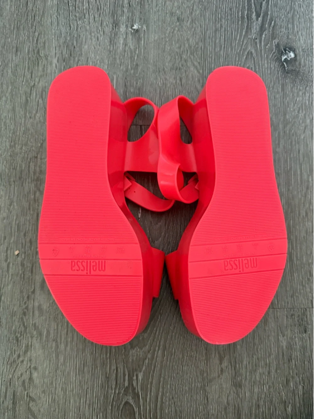 Melissa Mar Sandal -  Bright Red Jelly Strap Sandals - Picture 4 of 6